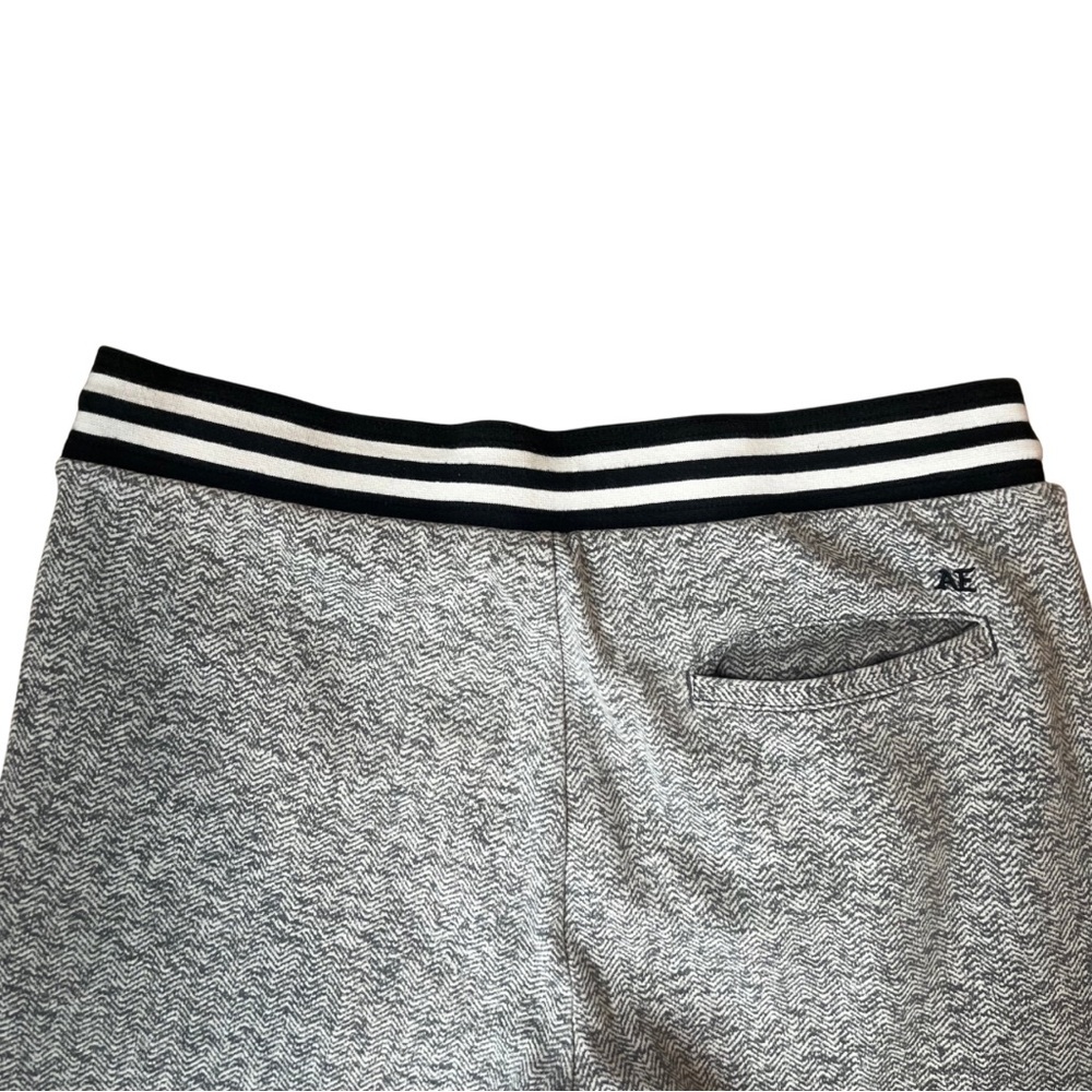 American Eagle Outfitters Gray Joggers with Striped Cuffs - Picture 3 of 9